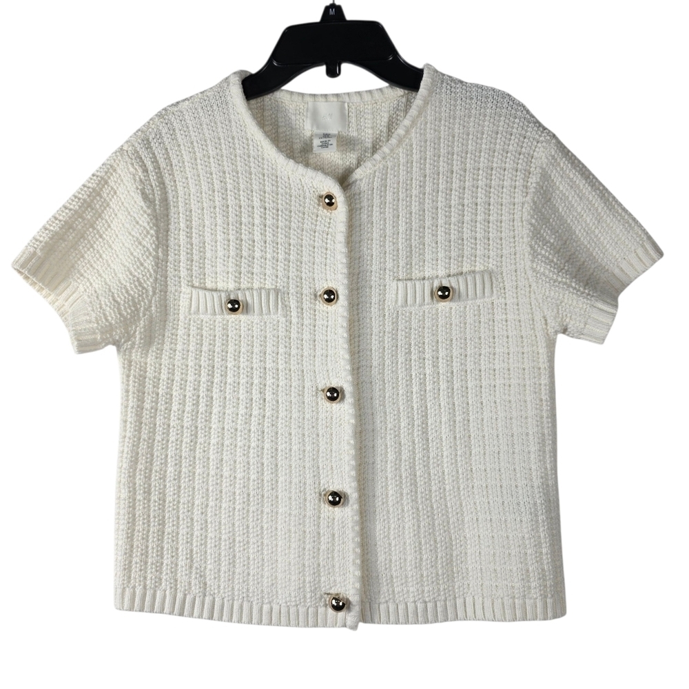 H&M Structured-knit Cardigan/ blouse